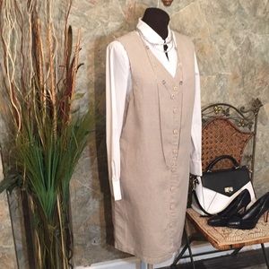 Gorgeous🌹 button linen dress, top, long vest